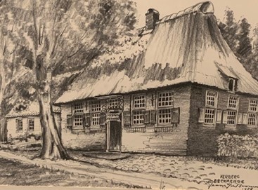 Historische tekening van Auberge Eeckaerde